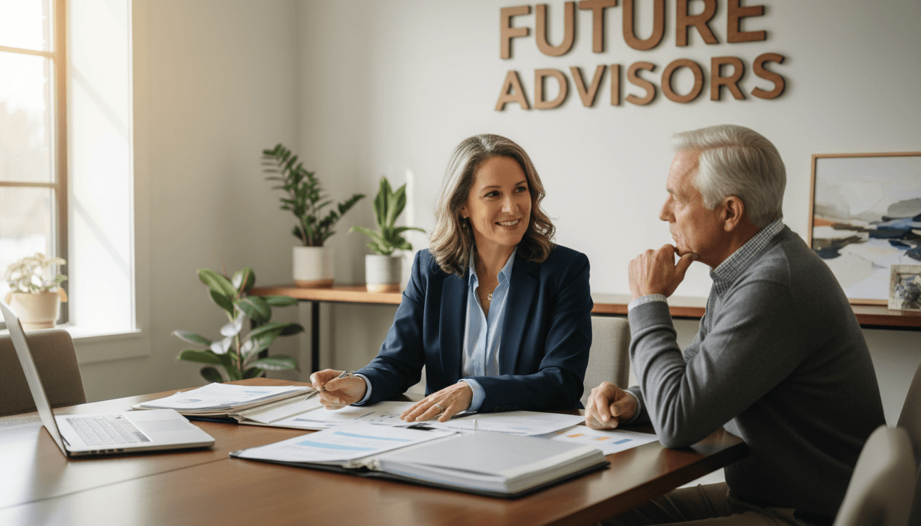 Professional adviser seated with a client during an employment consultation
